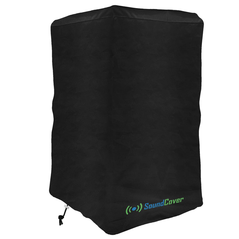 8 Inch PA/DJ Lightweight Powered Speaker Cover Bag in Black for Stand Mounted Speakers - Over the top fit, Water Resistant (not Waterproof), 50 UV Protection - Check Dimensions before Ordering! Single Cover 8"