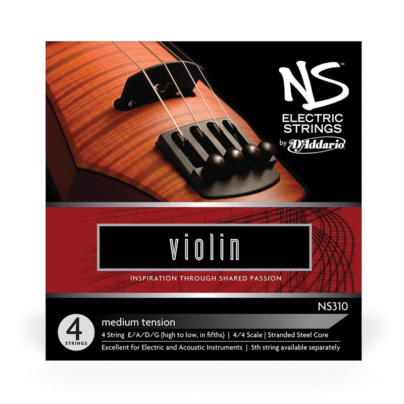 D'Addario NS310 NS Electric Violin Strings, Medium