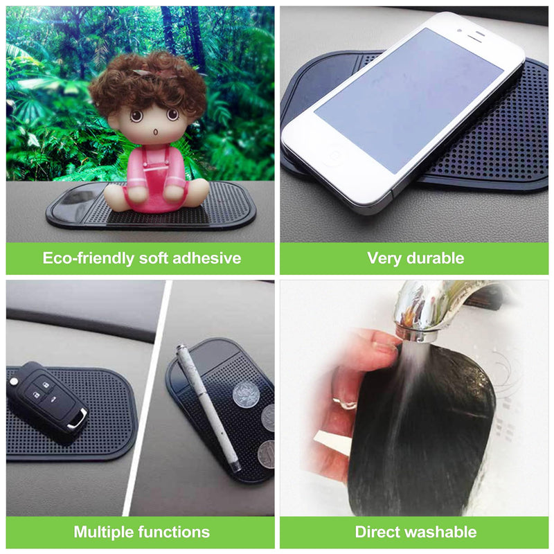 [AUSTRALIA] - 5 Pcs Car Dashboard Sticky Mat, Non-Slip Gel Dashboard Pad Multi-Functional Reusable Dashboard Mat 