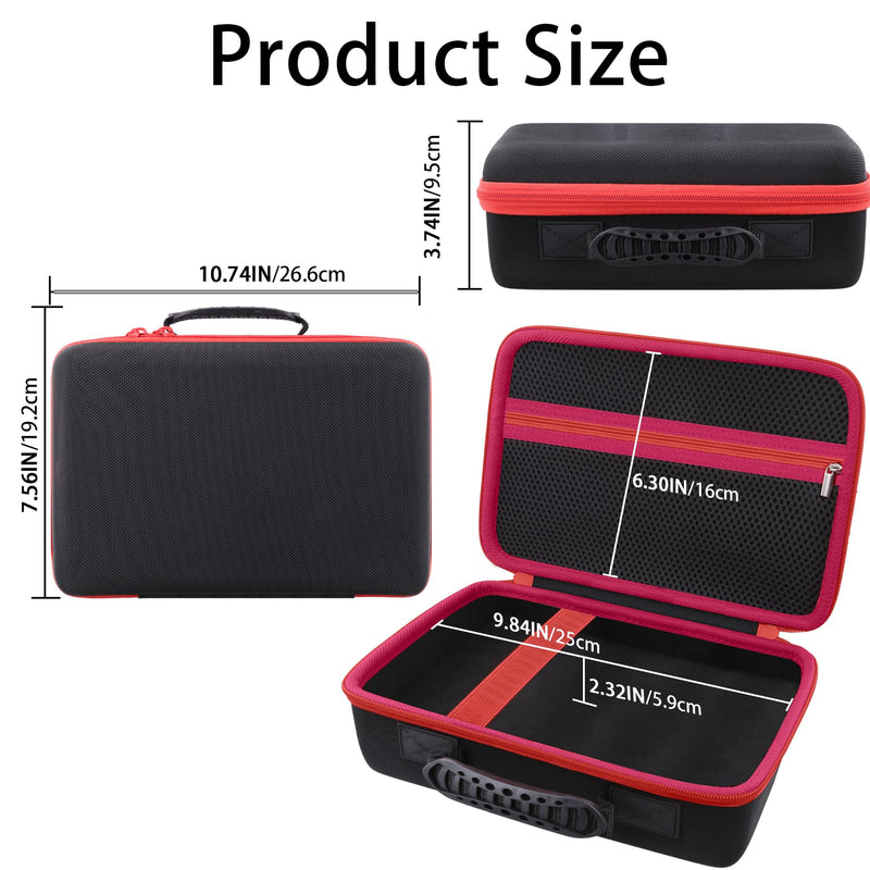 [AUSTRALIA] - Protection Storage Case Compatible with NOCO Boost GB70 / X GBX75 UltraSafe Jump Starter Lithium Battery Booster Pack and Accessories（Black Case + Red Zipper）-Flaxune 