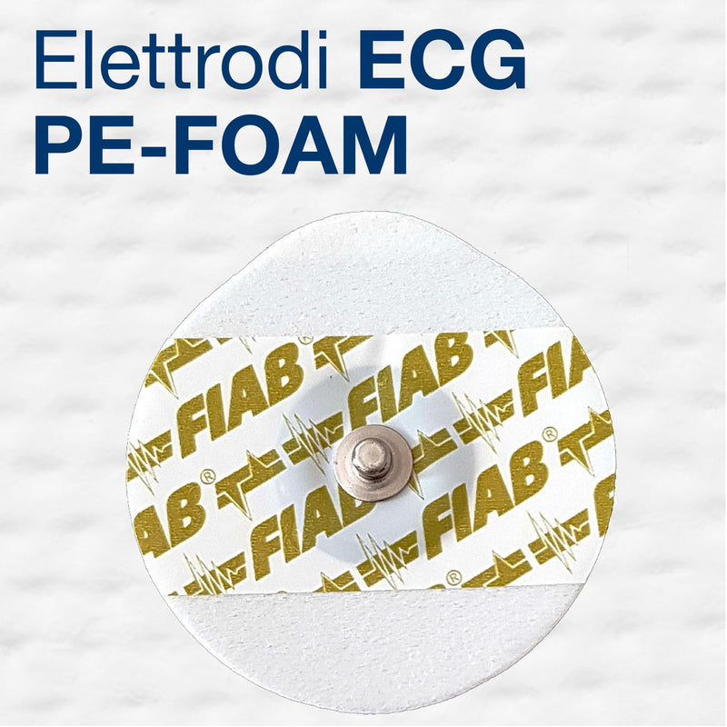 Fiab - 1 Pack of 50 Universal Single Use Oval Foam ECG Electrodes 48x50mm Adult erwachsen