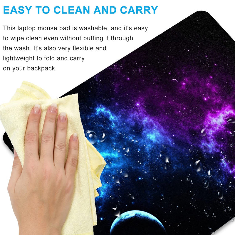 Shalysong Mouse pad Small Computer Mouse pad with Personalized Galaxy Design Office Non-Slip Rubber Mousepad 9.5 x 7.9 in Rectangular galaxy