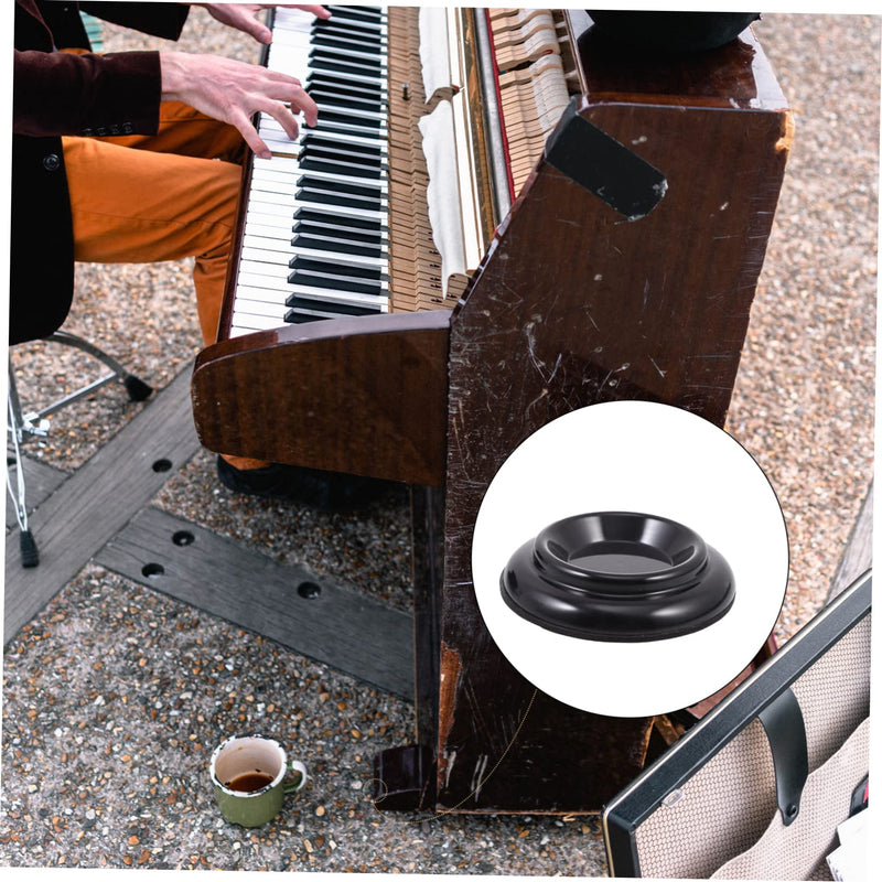 4pcs Piano Mat Piano Coaster Furniture Table Feet Caps Piano Caster Mat Piano Foot Leg Mat Piano Caster Pads Round Place Mats Piano Feet Pads Anti-Noise Abs Sound Insulation Mat