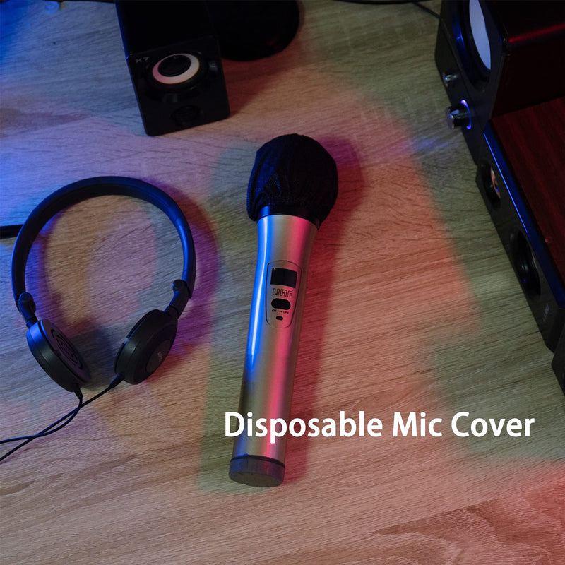 [AUSTRALIA] - Microphone Cover Pop Filter 400 PCS, Disposable Mic Cover with Individual Packing, Microphone Protector Suit for Most Handheld Microphones, Non-Woven, Black 400 PCS-Black 
