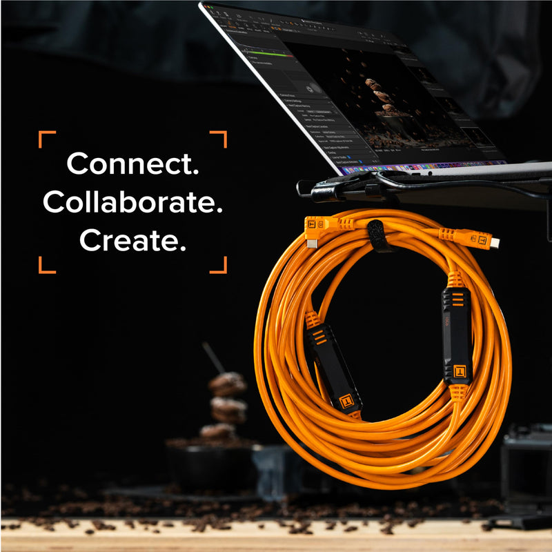 Tether Tools TetherPro Optima 10G USB-C Exclusive Data Transfer Cable | Straight to Straight Cable | TetherBoost Signal Technology | Immediate Camera Recognition | 10Gbps Fast Data Transfer 10' (3m)