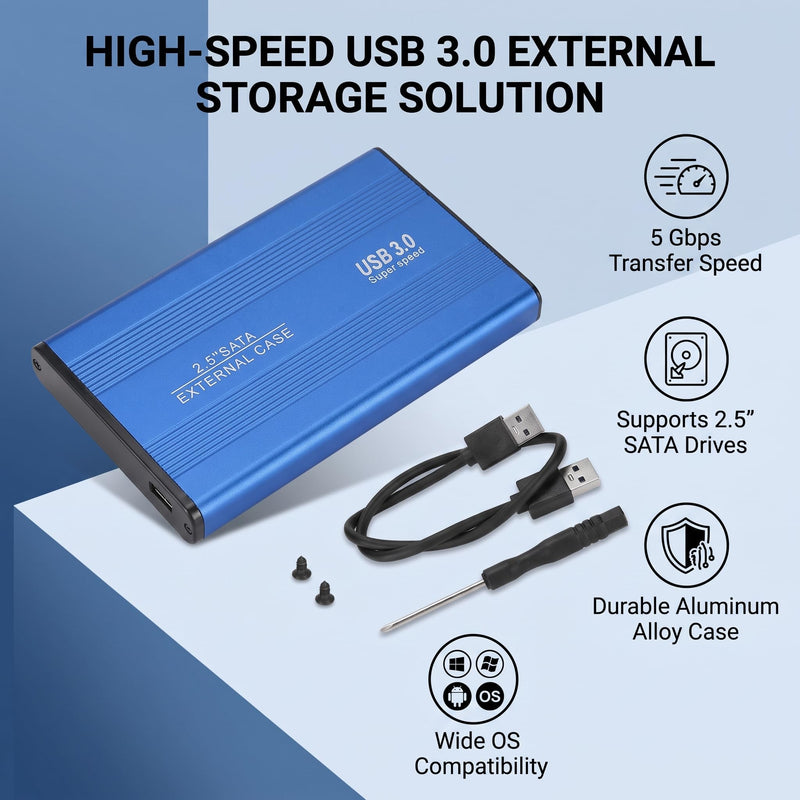 POCREATION 1Tb External Hard Drive External Hard Drive 2.5In Usb3.0 to Enclosure, Portable Exrnal Hard Dries 1Tb 2Tb, 1T Hard Drie Exrnal