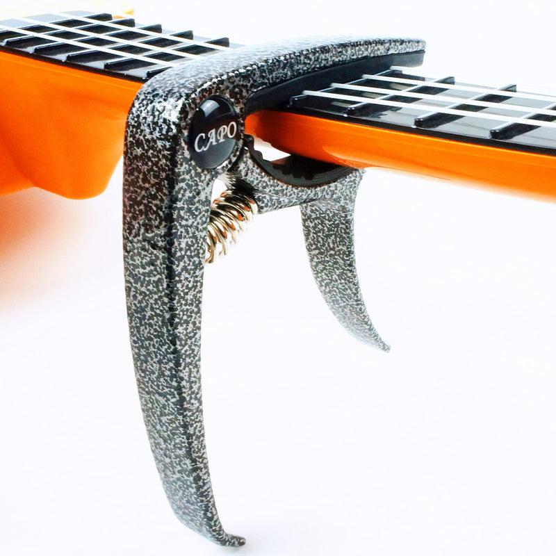 [AUSTRALIA] - Yunshan Guitar Capo, Lightweight Zinc Alloy Capo for Acoustic and Electric Guitars, Bass, Mandolin, Banjo, Ukulele(Argent Black) Argent Black 