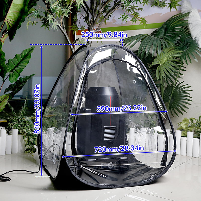 MAD OWL Professional Moving Head Light Rain Cover,Waterproof and dustproof Stage Lighting Protection Accessory, Floor standing transparent moving head light rain cover 1 pack 1Pack