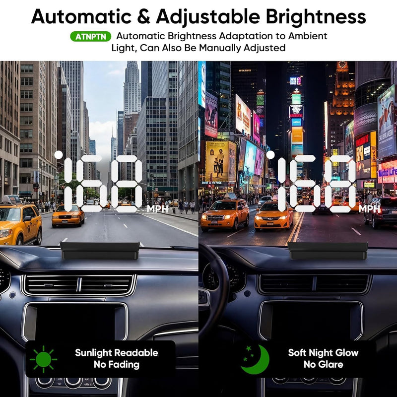 Heads Up Display for Cars Windshield, GPS System Accessories Holder for Car Windshield White