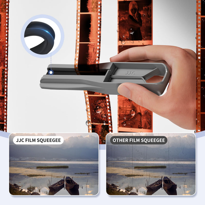 JJC Negative Film Cutter with Brightness Adjustable LED Backlight Panel, with Durable Film Squeegee for 35mm 120 Format Film