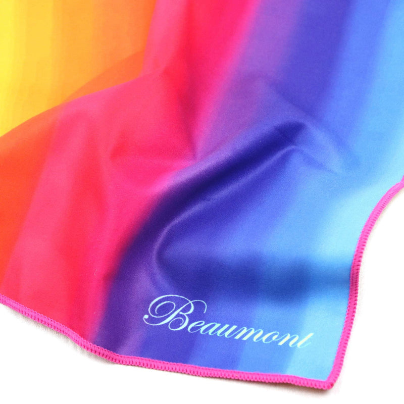 [AUSTRALIA] - Beaumont Hazy Rainbow Musical Polishing & Cleaning Patterned Instruments Trumpet Clarinet Sax Flute Recycled Microfibre Cleaning Cloth Brass Silver 40 x 30 cm (BFC4030-HR) 