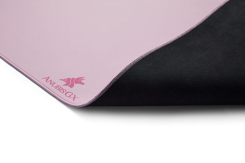 AnubisGX Series Pink Gaming Mouse Pad [4 Sizes/3 Colors] (Ext: 36x12), Pink Pad with Light Pink Stitching. Best Premium Waterproof Computer XL Desk Pad, Large Non-Slip Kawaii Mat Gamer Mousepad Extended (36 x 12) Pink/Pink