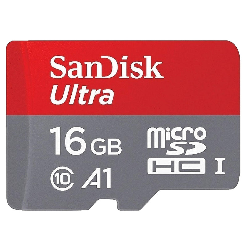 SanDisk 16GB Ultra Micro SD Memory Card Class 10 Works with Canon Ivy CLIQ+, Ivy CLIQ, Instant Film Camera (SDSQUAR-016G-GN6MN) Bundle with (1) Everything But Stromboli SD & MicroSD Card Reader