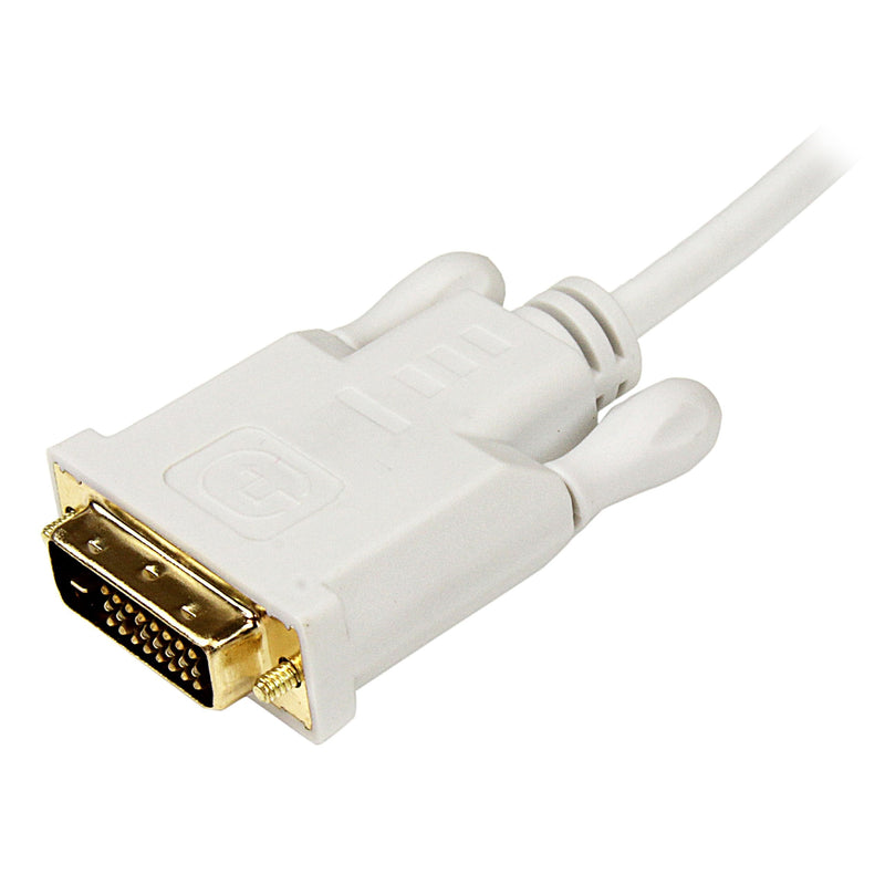 [AUSTRALIA] - StarTech.com 10ft Mini DisplayPort to DVI Adapter Cable - Mini DP to DVI Video Converter - MDP to DVI Cable for Mac/PC 1920x1200 - White (MDP2DVIMM10W) 10 ft / 3m 