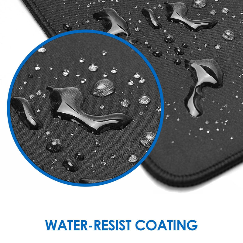 KTRIO Large Gaming Mouse Pad with Stitched Edges, Extended Mousepad with Superior Micro-Weave Cloth, Non-Slip Base, Water Resist Keyboard Pad, Desk Mat for Gamer, Office & Home, 31.5 x 11.8 in, Black X-Large (31.5" x 11.8") Black Stealth