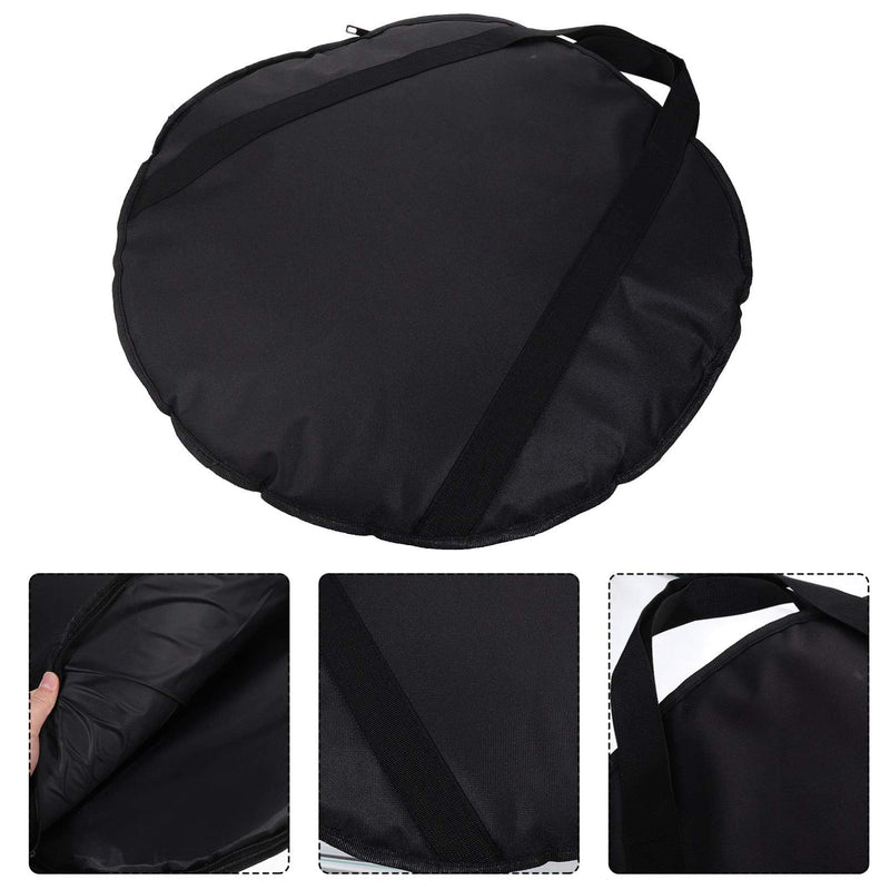 Vaguelly 23 Inch Cymbal Gig Bag with Handle Double- layer Round Cymbal Storage Case for- proof and Waterproof 59X59CM