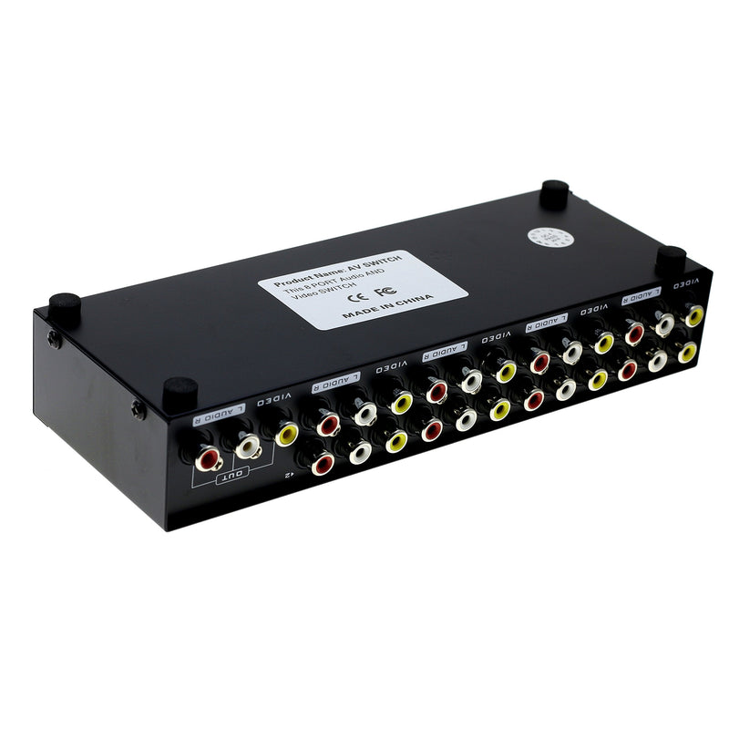 [AUSTRALIA] - 8-Way Composite Video Audio 3 RCA AV Switch Switcher Box Selector 8 in 1 Out 8x1 