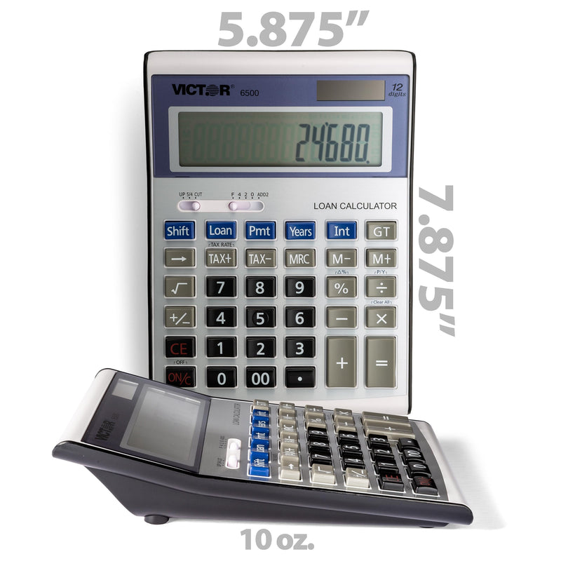 Victor 6500 Executive Desktop Loan Calculator, 12-Digit LCD 1-Pack