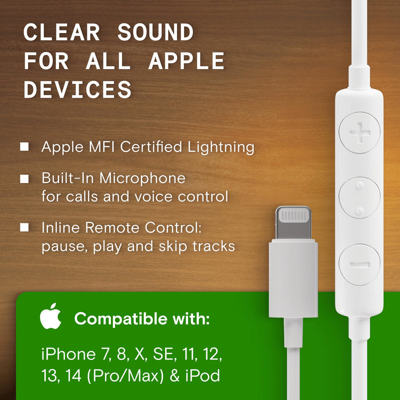 Symphonized on MFI Earbuds for iPhone + PWR Wireless Neckband Bluetooth Headphones Set