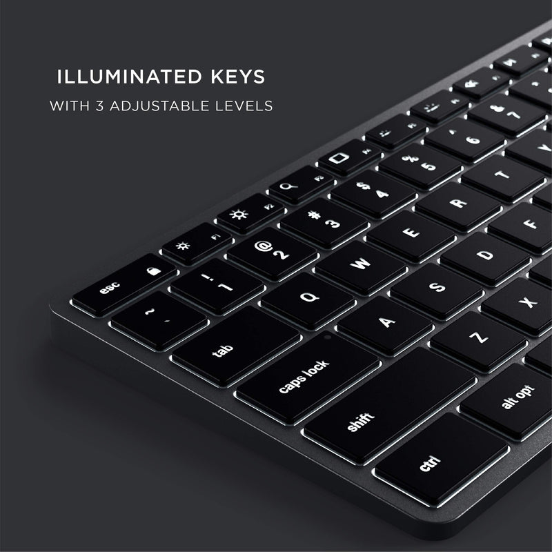 Satechi Slim W3 Wired Backlit Keyboard with Numeric Keypad – Illuminated Keys & Built-in USB-C Connection – Compatible with 2021 MacBook Pro M1 Pro & Max, 2021 iMac, 2020 Mac Mini, 2020 MacBook Air