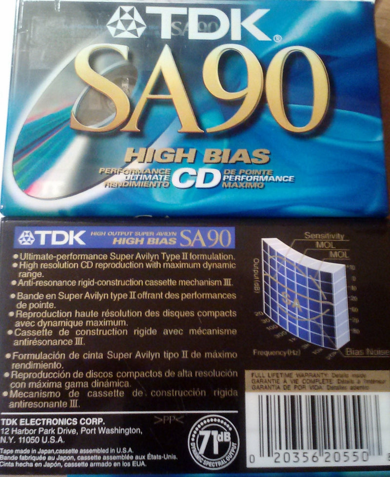 TDK SA90 High Bias Tape - 2 Pack