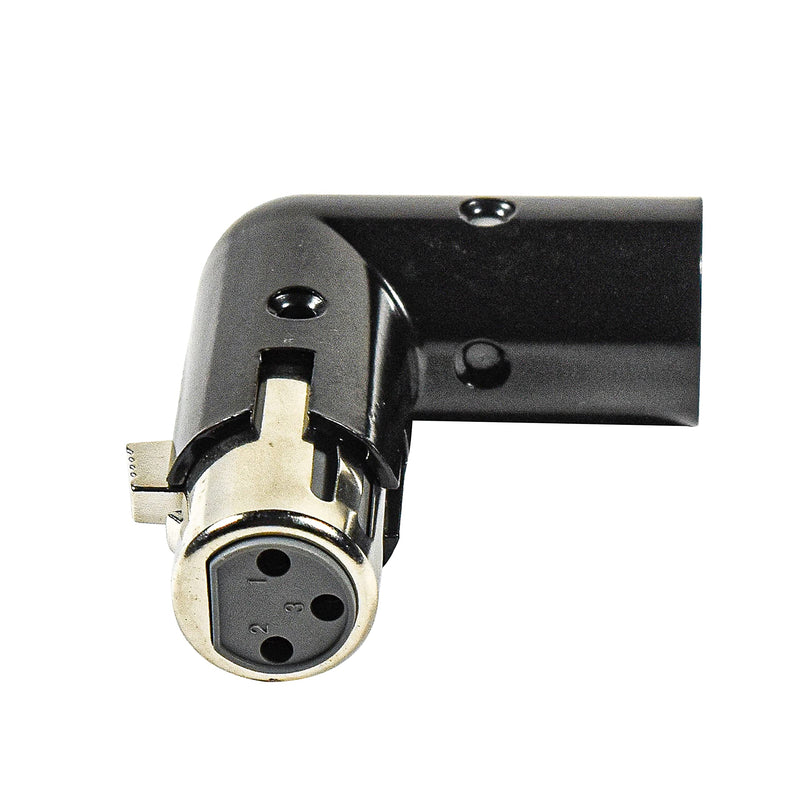 HQRP 4-Pack 3-Pin XLR Angle Adapter Dual Male & Female with 4 Adjustable Angle Positions Right Left and 90 Degree, Compatible with Mixers That Interfere with Other Applications, 3-Pin Connector