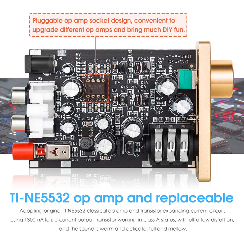 [AUSTRALIA] - Douk Audio U3 Headphone Amps, Mini Hi-Fi Amplifier for Home Desktop PC 6.35mm / 3.5mm Headsets, Class A, RCA Input, DC 5V 