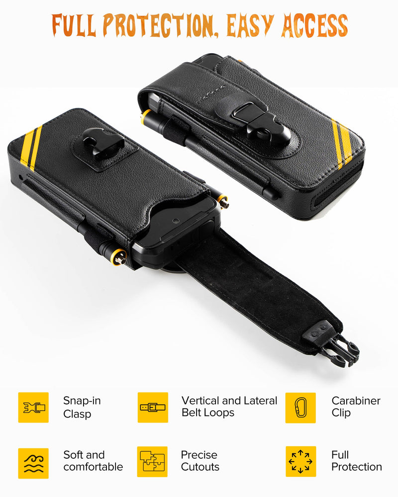 Ulefone Armor 26 Ultra Holster, Multi-Purpose Leather Phone Holster with Belt Clip, Flip Case for Ulefone Armor 26 Ultra Series