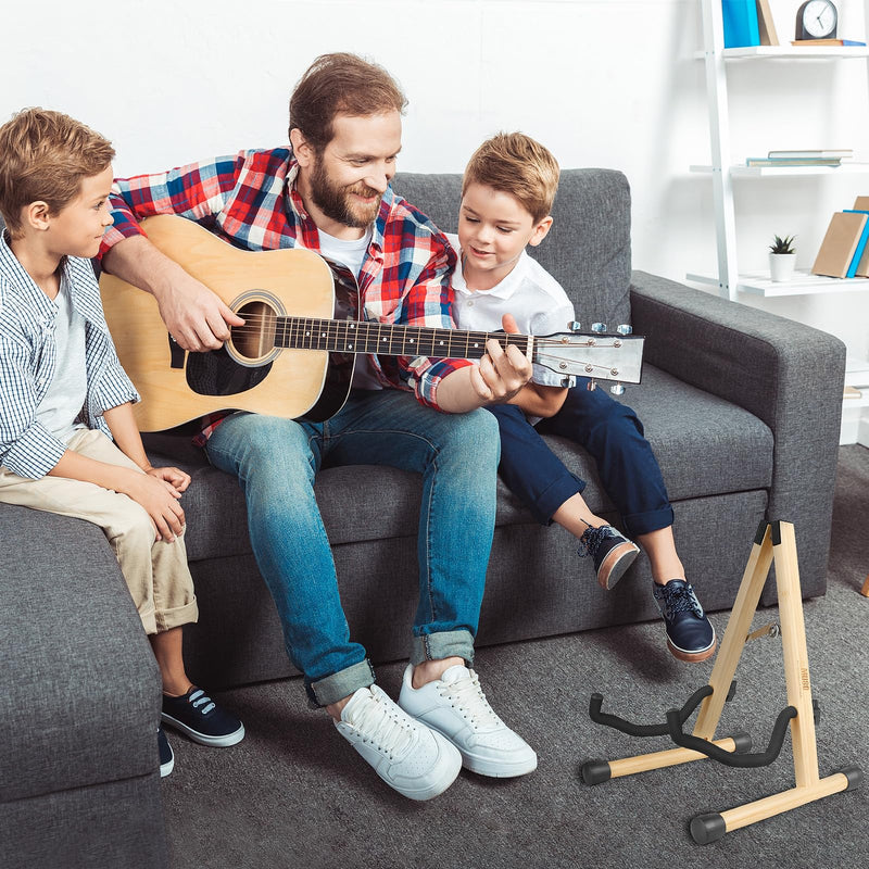 [AUSTRALIA] - MUSO Guitar Stand,Acoustic Guitar Stand,Classical Electric Guitar Stand,Wood Foldable Bass Guitar Stand,Guitar Accessories also fit Bass,Violin,Ukulele 