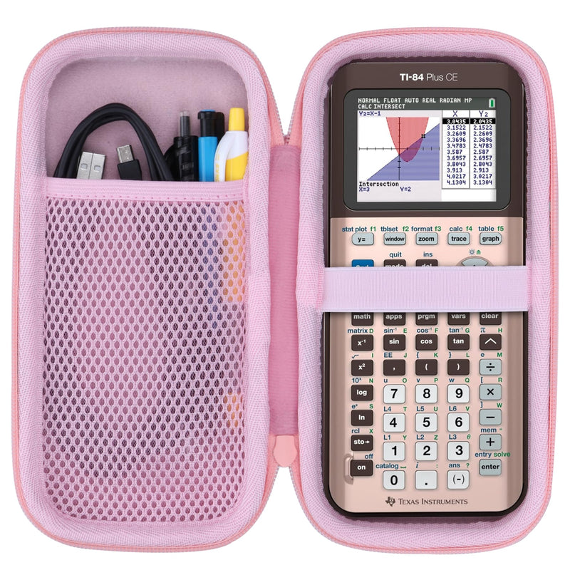 Hard Case Compatible with Texas Instruments TI-84 Plus CE/TI-84 Plus/TI-Nspire CX II CAS/TI-Nspire CX II/TI-83 Plus/TI-89 Titanium/TI-85 / TI-86 Color Graphing Calculator (Rose Gold) Rose Gold Case