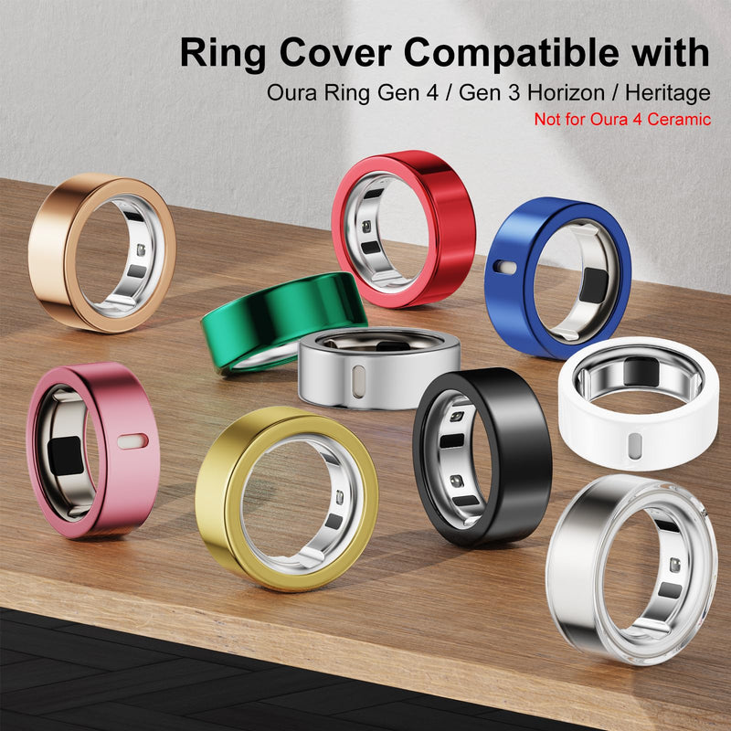 5 Pack Covers + Charger Compatible with Oura Ring Gen 4 Size 6, Scratch-Resistant Protective Case and Fast Charging for Aura Ring 4 Accessories (Not for Oura Ring 4 Ceramic)