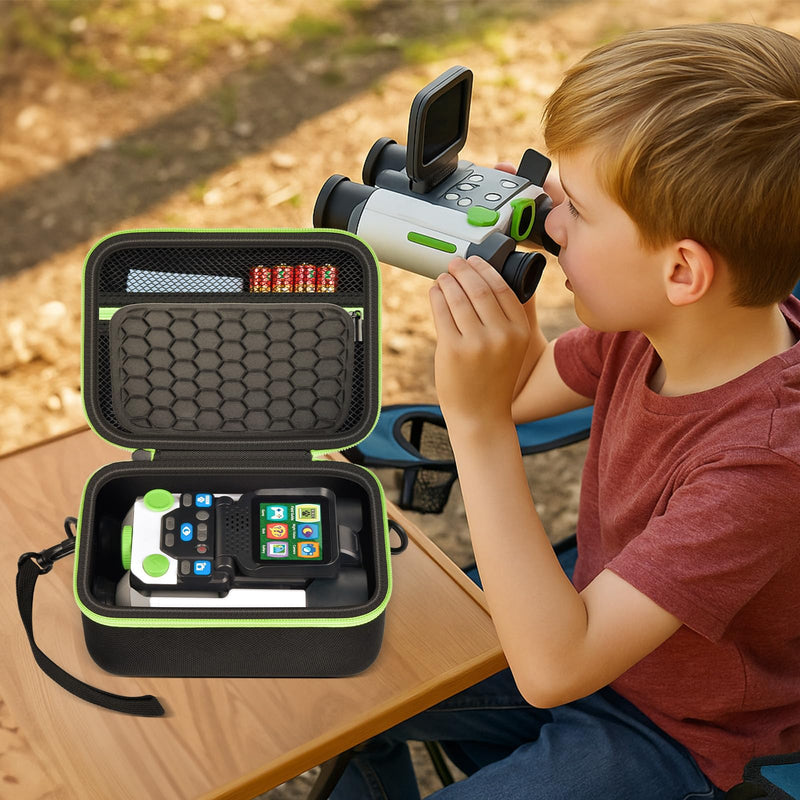 GWCASE Portable Carrying Storage Case Compatible with LeapFrog Magic Adventures Binoculars and Accessories, Protective Organizer Box for Outdoor Travel and Exploration（Bag Only） Black