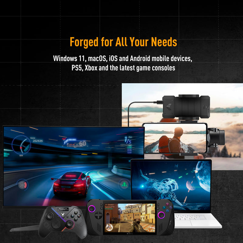 ASUS TUF Gaming A2, USB-C 3.2 Gen 2x2 SSD Enclosure, Dual M.2 NVMe PCIe and SATA, MIL-STD-810H Drop Resistance, IP68 Water and dust Resistance, Aluminum Alloy Chassis, 1 Year Warranty Enclosure only TUF A2|up to 20Gbps