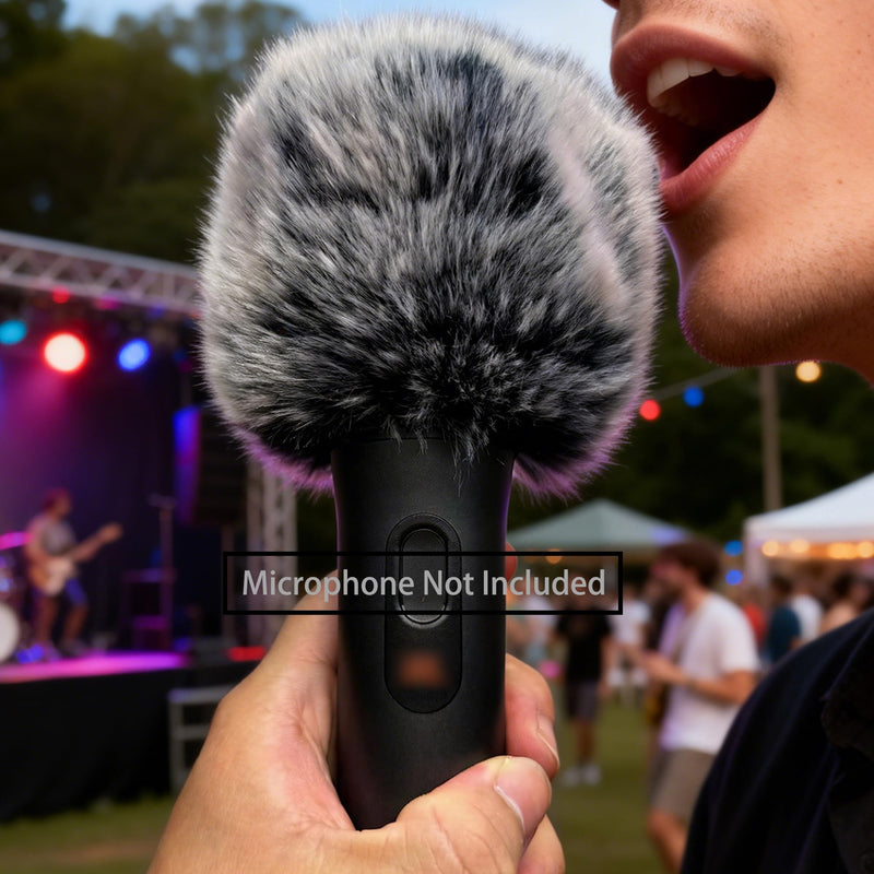 2PK Furry wind Compatible jbl PartyBox Wireless Mic Wireless Two Microphone | PBM100 PartyBox Mic 100 For Rode M1 M2 Compatible With Sennheiser XS 1 E 945 e935 E835 E825-S Windscreen DeadCat wind shield