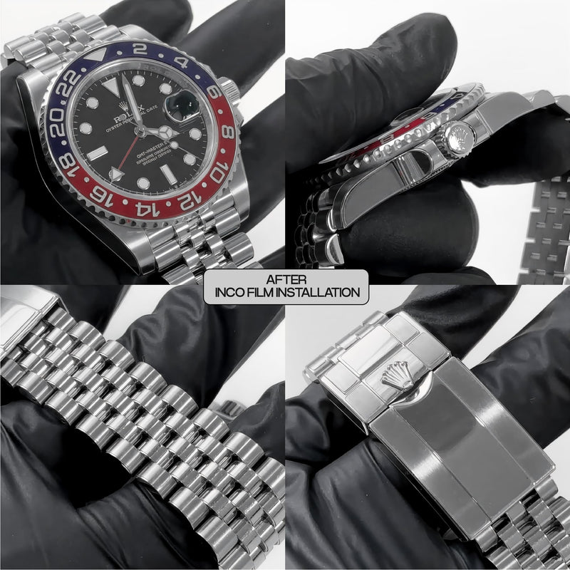 INCO Luxury Watch Protection Film for Rolex Submariner Date (41mm) - Anti-Scratch TPU Guard for Case & Oystersteel Bracelet - Invisible Self-Healing Finish (2-Pack) - Compatible with Ref. 126610
