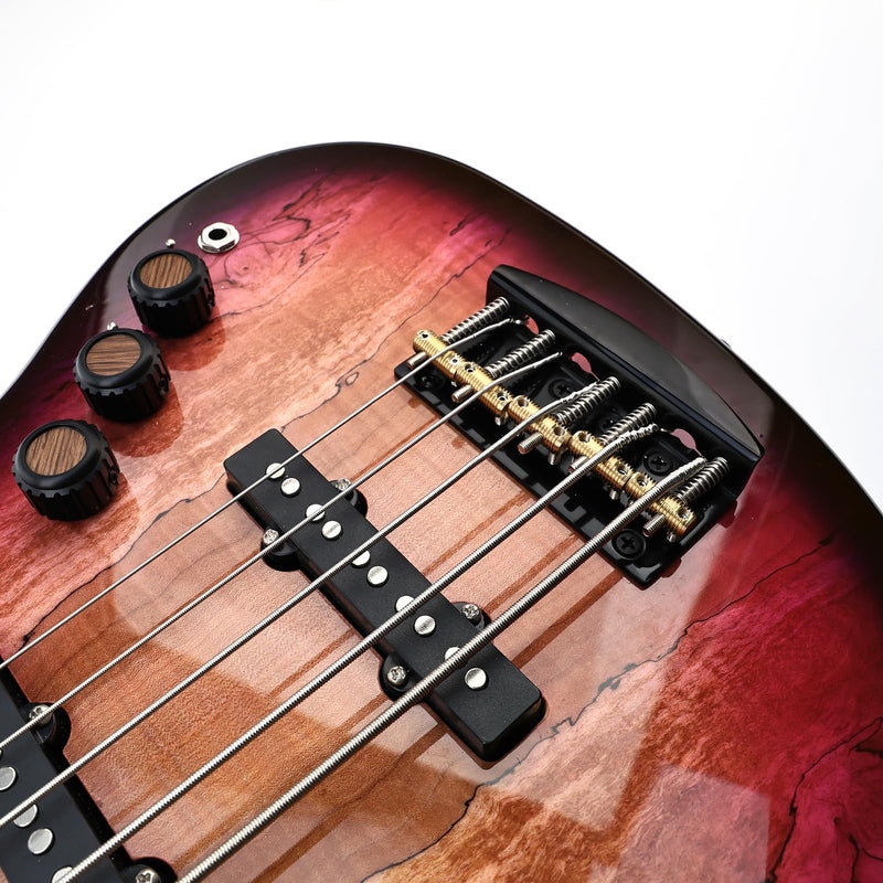 [AUSTRALIA] - 5 String Electric Bass Guitar Bridge Brass Saddles Stainless Steel Plate 19mm(3/4") Fixed Hardtail Bridge Compatible with Vintage style Jazz Precision Bass Bridge Replacement Parts Black 5 String 