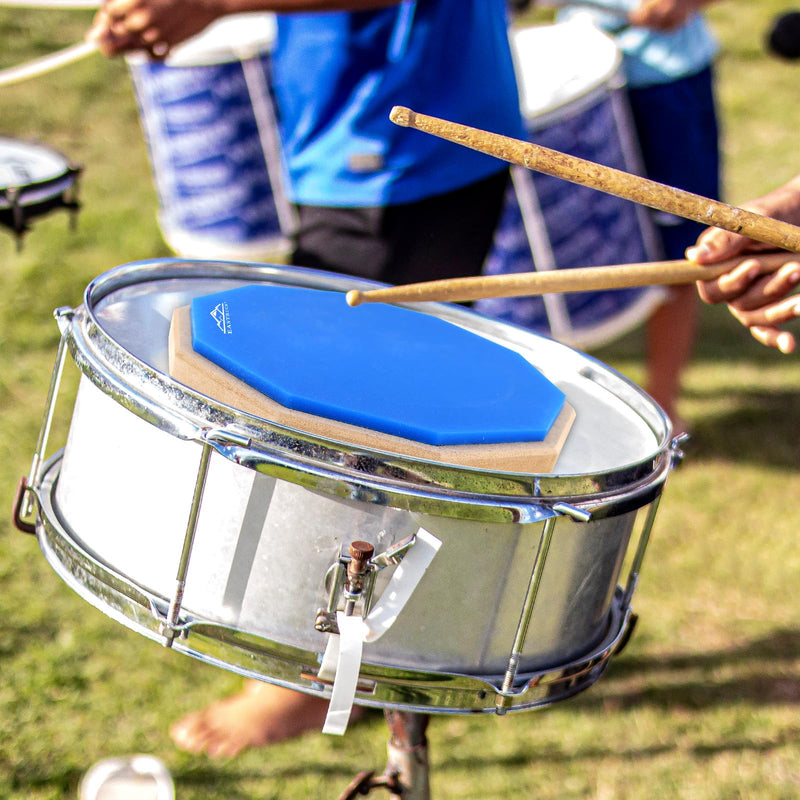EASTROCK 8 Inches Practice Drum Pad, Double Sided Drum Pad, Silicone Dumb Drum for Beginners,Blue blue 8 inches