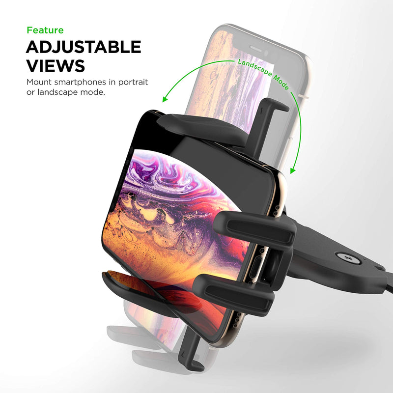 iOttie Easy One Touch 5 CD Slot Mount with extra Dashboard Mounting Base - Universal Car Mount Phone Holder for iPhone, Google, Samsung, Moto, Huawei, Nokia, LG, and all other Smartphones Mount + Dashboard Mounting Base