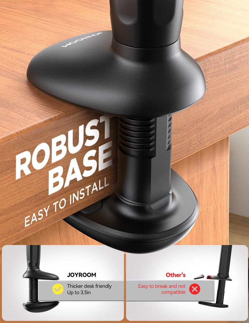 [AUSTRALIA] - JOYROOM Gooseneck Phone Holder for Bed, [Upgrade Safety Lock] Flexible Long Arm Phone Stand, 720° Adjustable Desk Clamp Clip Phone Mount for iPhone 16 & All 4-7" Devices 