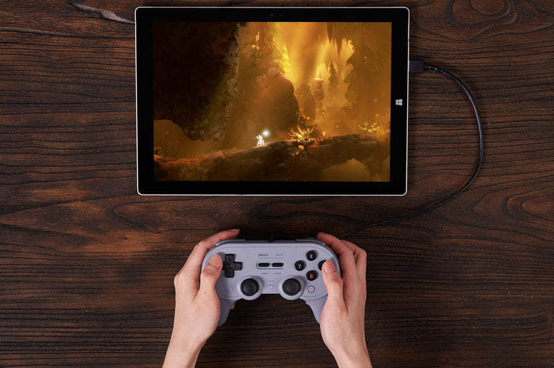 8BitDo Pro 2 Wired Controller for Switch, Windows, Android and Raspberry Pi(Gray Edition) Gray Edition