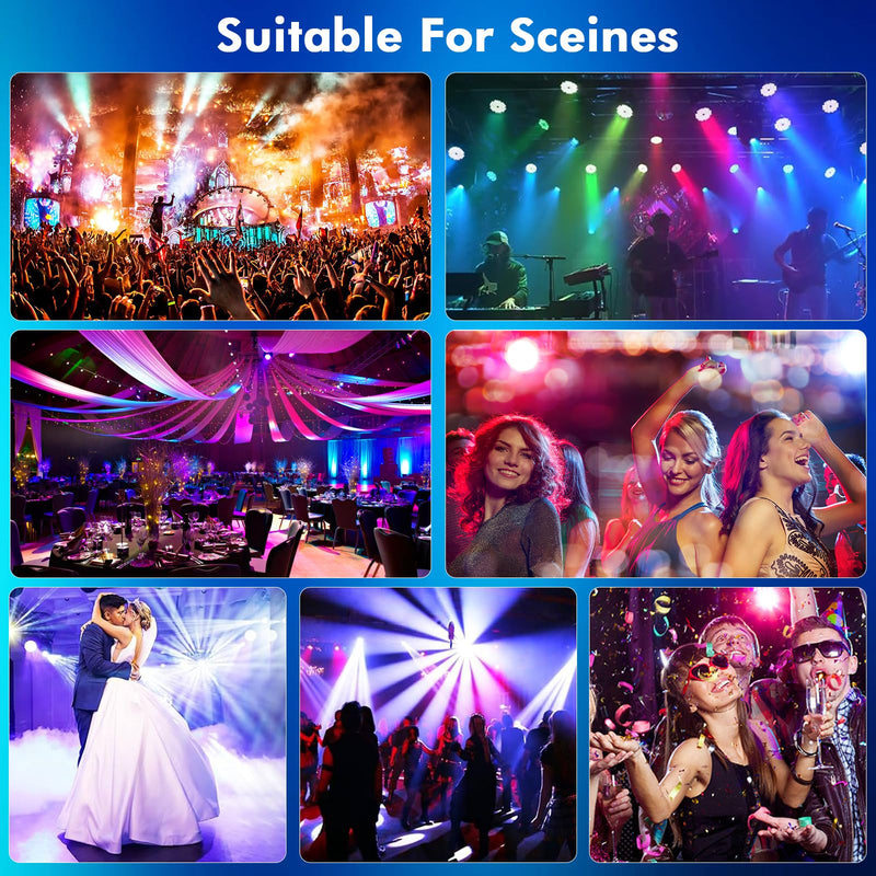Rechargeable LED Par Can Lights, RGB Battery Powered Stage Uplights with Sound Activated Remote & DMX Control for Festival Event Wedding Bar Church 1