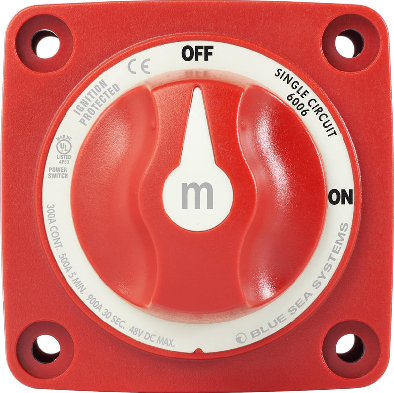 [AUSTRALIA] - Blue Sea Systems On/Off Battery Isolator Switch With Locking Key, Red, 6006 m‑Series One size On-Off w/Knob 