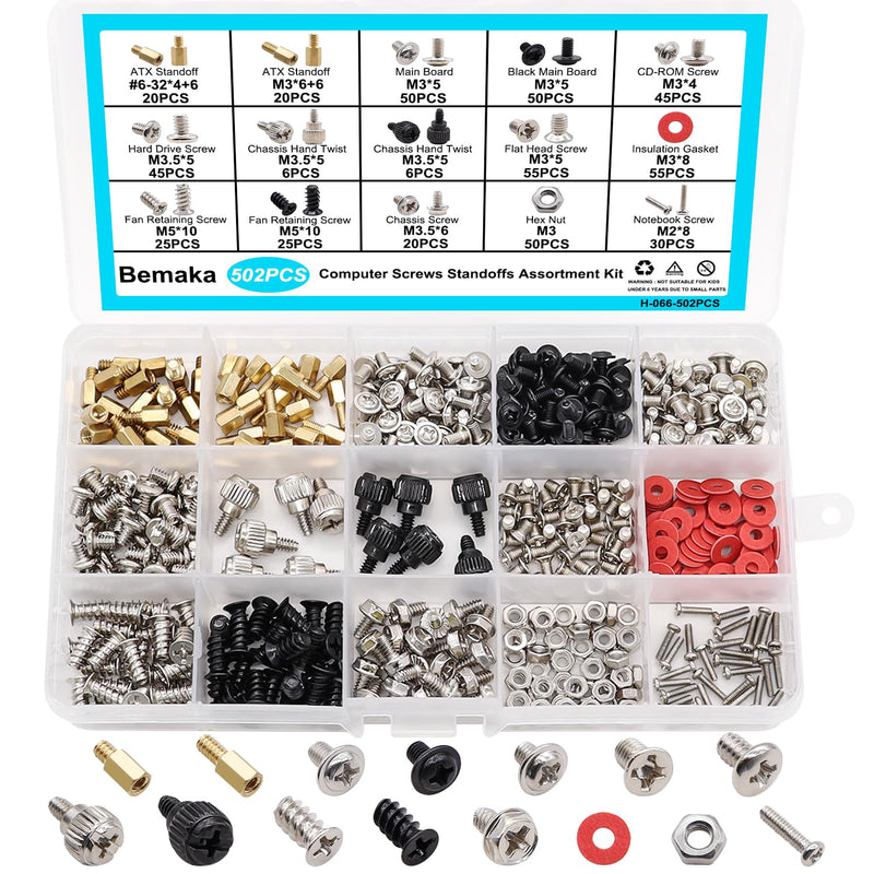 502PCS Computer Screws Assortment Kit + 400PCS Computer Screws Assortment Kit