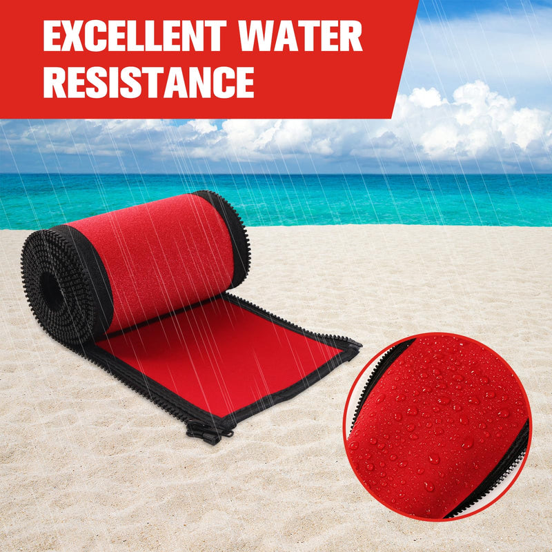 Red 60'' Neoprene Trolling Motor Cable Sleeve, Cable Organizer | Made of Neoprene Trolling Motor Sleeve Great for Cover Cables and Extension Cords, Organized Cable Management and Protect Red