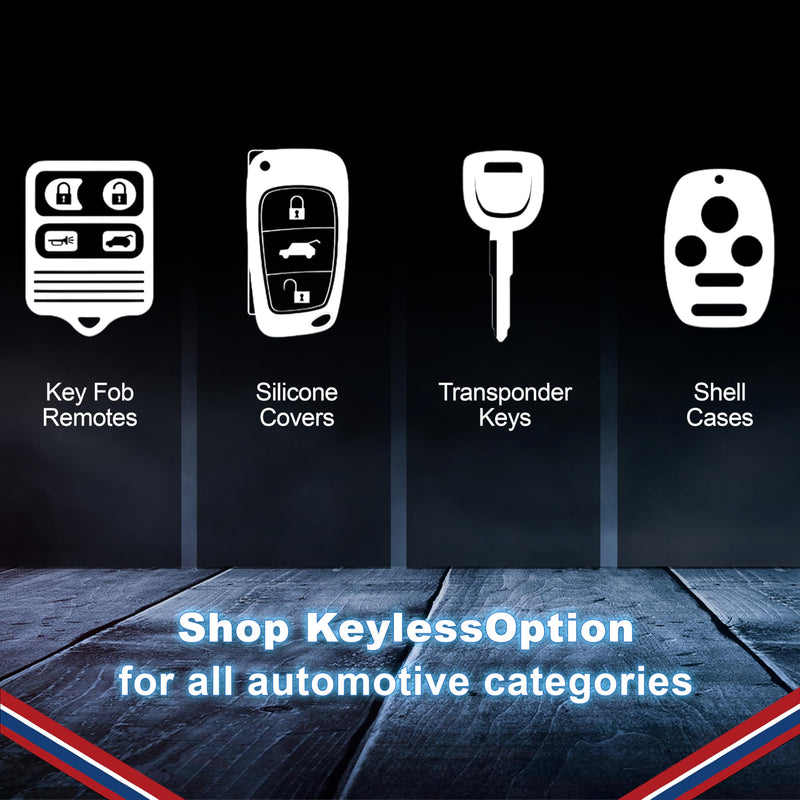 2X KeylessOption Keyless Entry Remote Control Car Truck SUV Key Fob Alarm Security Starter Lock Unlock Remote Start 3-Button Replacement for Viper (7146V) Two