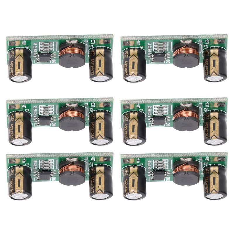 6pcs PWM Dimmable LED Driver Module 700mA Constant Current Controller DC 5-35V Input Voltage for 2W/3W LED Modules, Default