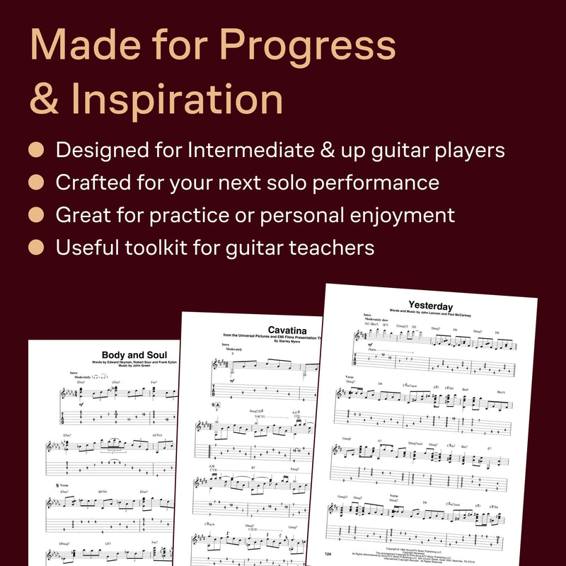 Cocktail Guitar | Essential Anthology of Solo Guitar Arrangements | 24 Classic Songs in Tablature and Standard Notation | Includes Online Audio with Slowdown and Looping Features