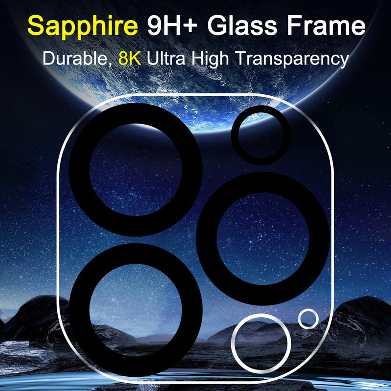 Ferilinso Designed for iPhone 13 Pro Max Camera Lens Protector, Designed for iPhone 13 Pro Camera Lens Protector, 3 Pack 9H Tempered GlaSS, Night Shooting Mode, Case Friendly, High Definition 6.1 INCH-6.7 INCH