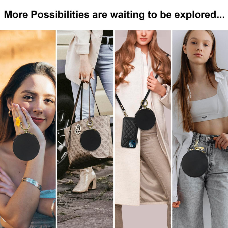 Bocasal A Stylish Crossbody Wallet Case for iPhone 16 Pro + A Mini Round Pouch Bag