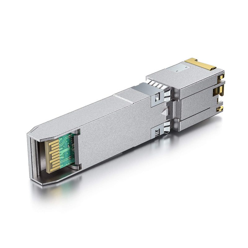 H!Fiber 10Gb SFP+ to RJ45 Module, 10Gbase-T Ethernet SFP+ Copper Transceiver for HP Procurve &HP Aruba, MikroTik, Ubiquiti, Unifi, Netgear, QNAP, D-Link and More, Cat6a/Cat7,30m (98ft) For HPP x1